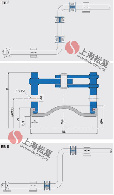 铰链型橡胶膨胀节在管道中的应用